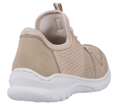 Pantofi sport, dama, RIEKER MEMOSOFT, L3254-62 crem, piele ecologica